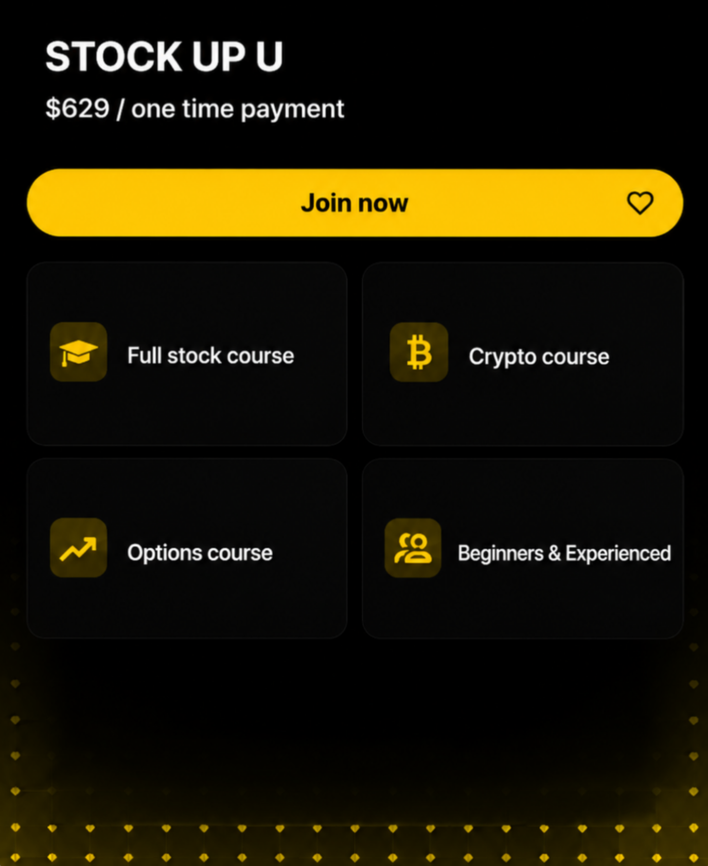 Stock market courses available for purchase